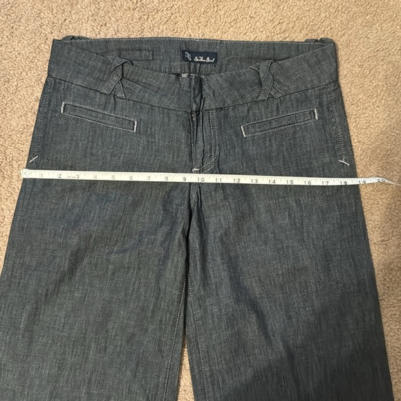 Wide leg chambray trousers - Picture 5 of 9